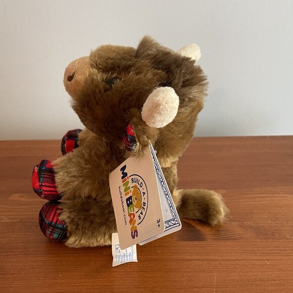 Build-A-Bear Mini Beans Tartan Highland Cow Plush - Picture 2 of 9